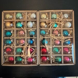 Mini Colorful Mercury Glass Ornaments Set